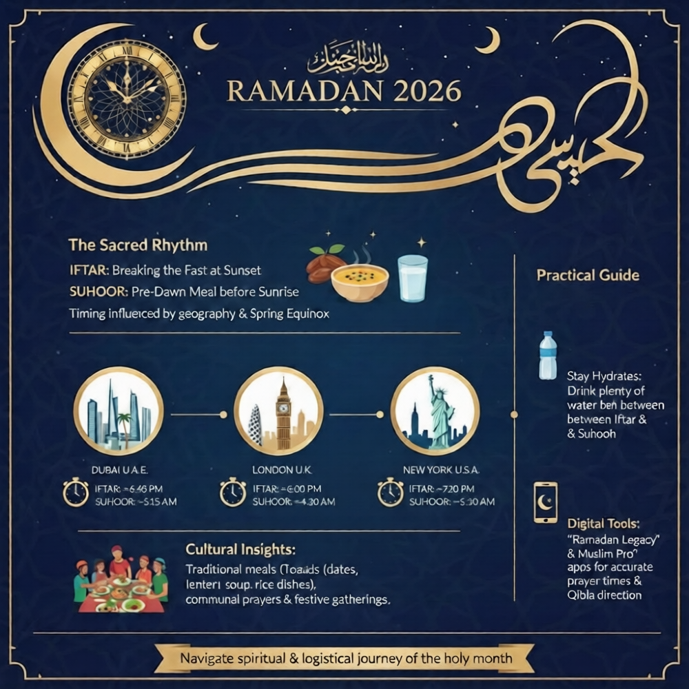 Ramadan Iftar Time 2026 infographics