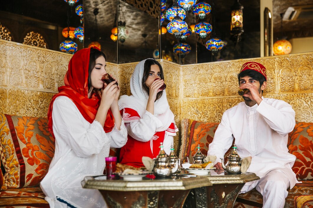 group-friends-arab-restaurant