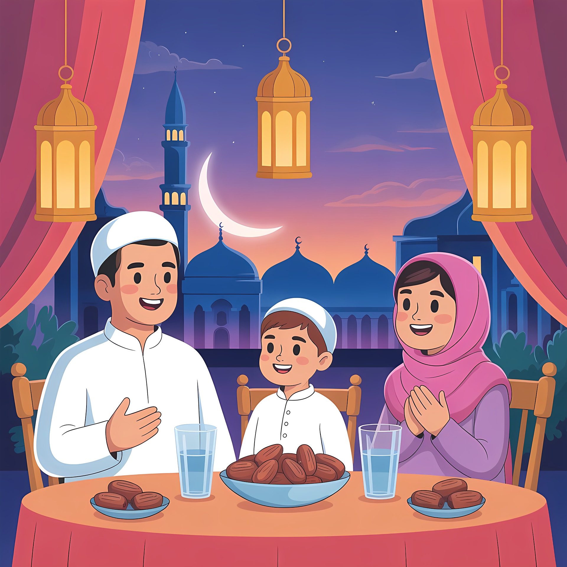 sehri eating timing with Family