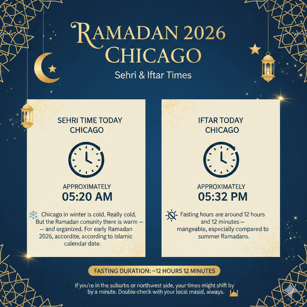 Sehri Time Today Chicago