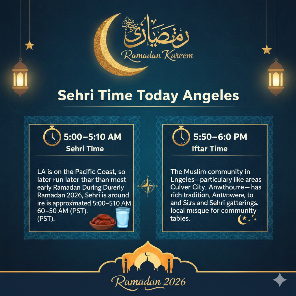 Sehri Time Today Los Angeles