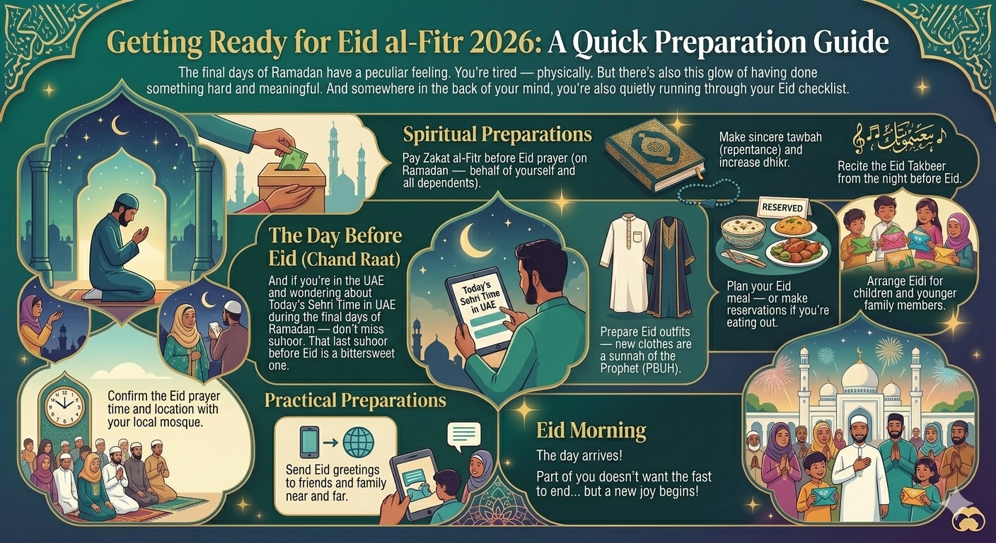 Getting Ready for Eid al-Fitr 2026 A Quick Preparation Guide infographic