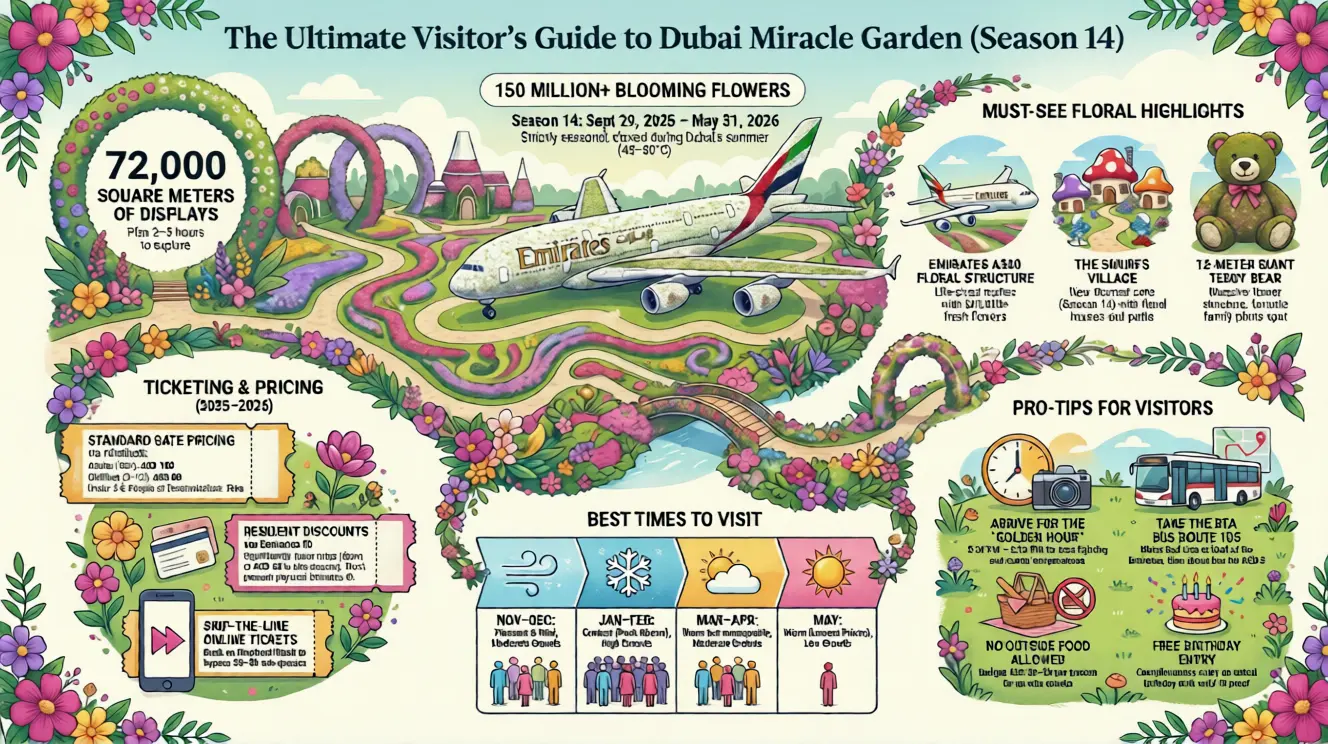 Dubai Miracle Garden Tickets Infographics