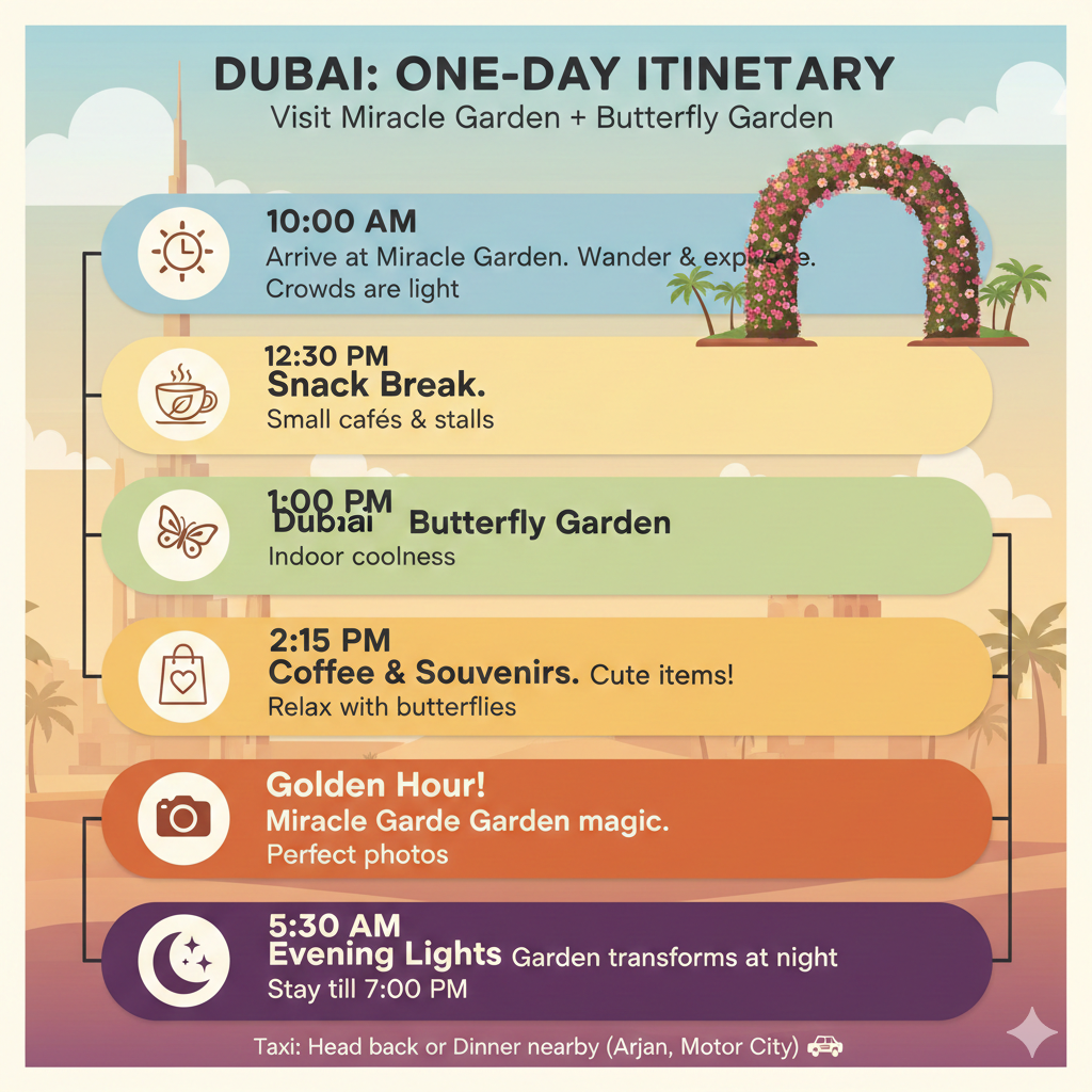 One-Day Itinerary: Visit Miracle Garden + Butterfly Garden