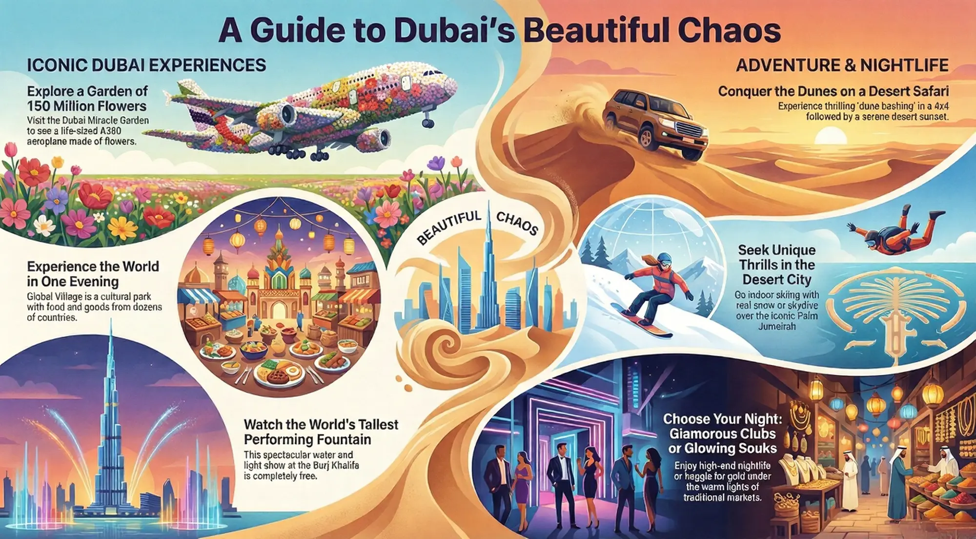 things to do in dubai infographics