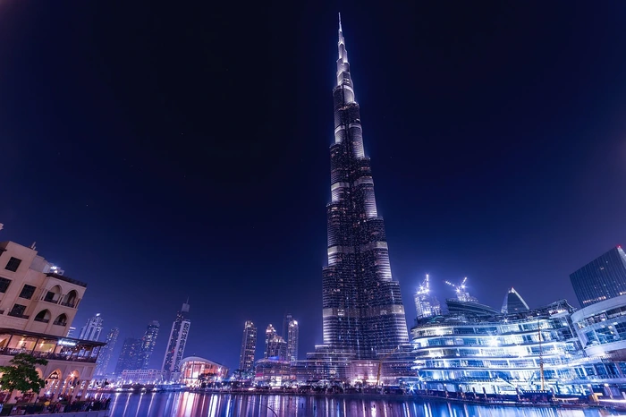 burj khalifa night view