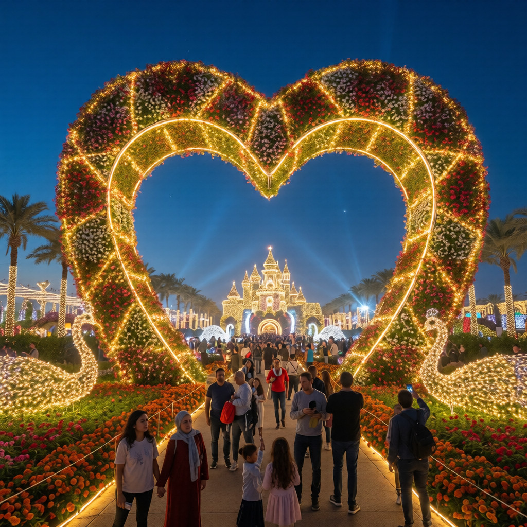 miracle garden at night